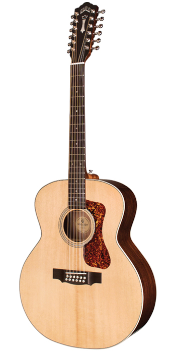 Vertical view of F-1512 acoustic guitar
