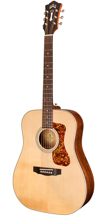 Vertical view of D-140 Natural acoustic guitar