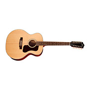 Horizontal side view of F-412E Standard Natural guitar thumb