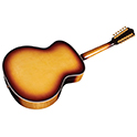 Horizontal back view of F-512E Maple Antique Burst guitar thumbnail