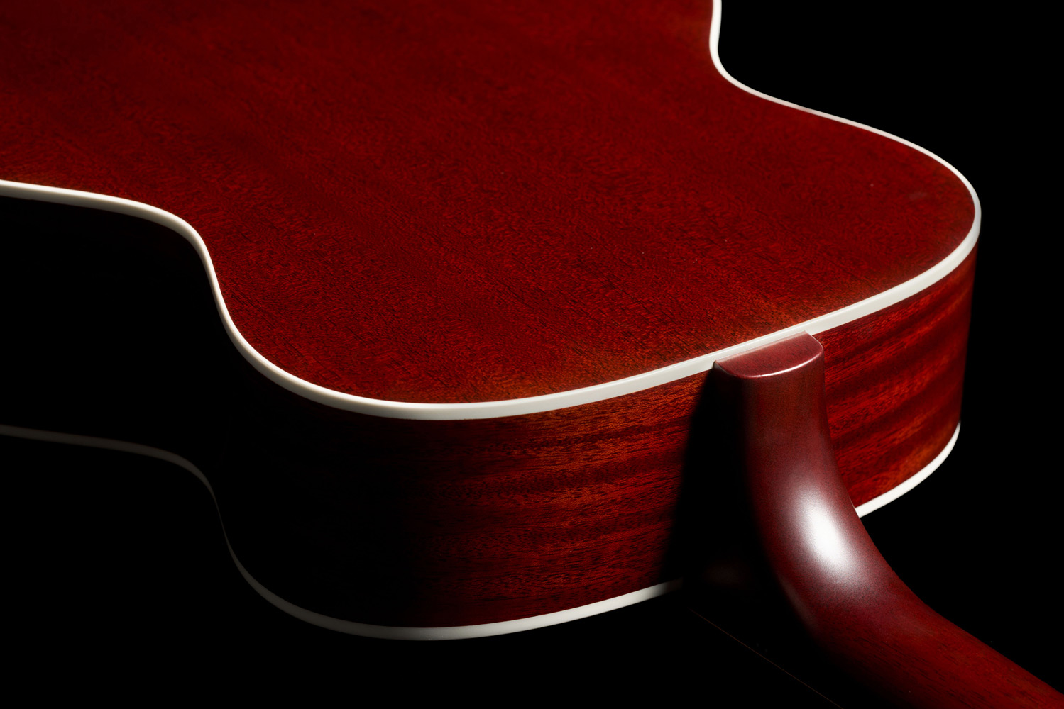 Close-up of F-412 Standard Natural back body shoulder curve