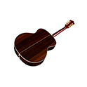 Horizontal back angle view of F-55E Antique Burst guitar thumbnail
