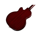 Horizontal back angle view of M-75 Aristocrat Antique Sunburst guitar thumbnail