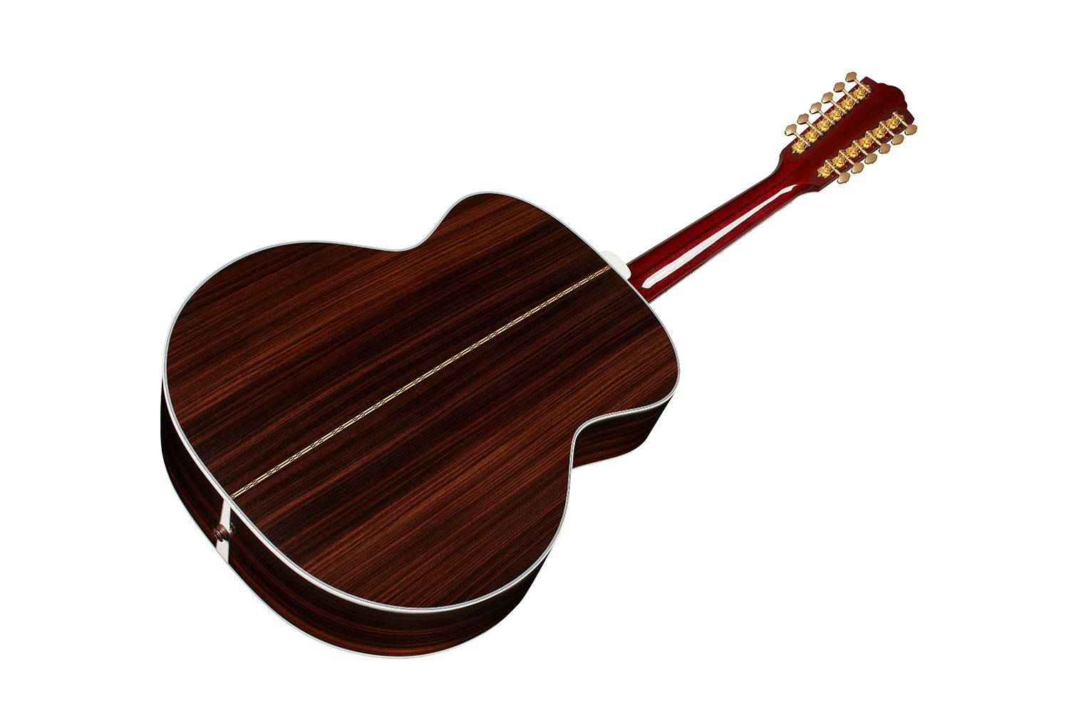 Horizontal back angle view of F-512E Natural guitar