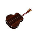 Horizontal back angle view of F-512E Natural guitar thumbnail