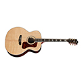 Horizontal side view of F-55E Natural guitar thumbnail