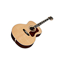 Horizontal front angle view of F-55E Natural guitar thumbnail