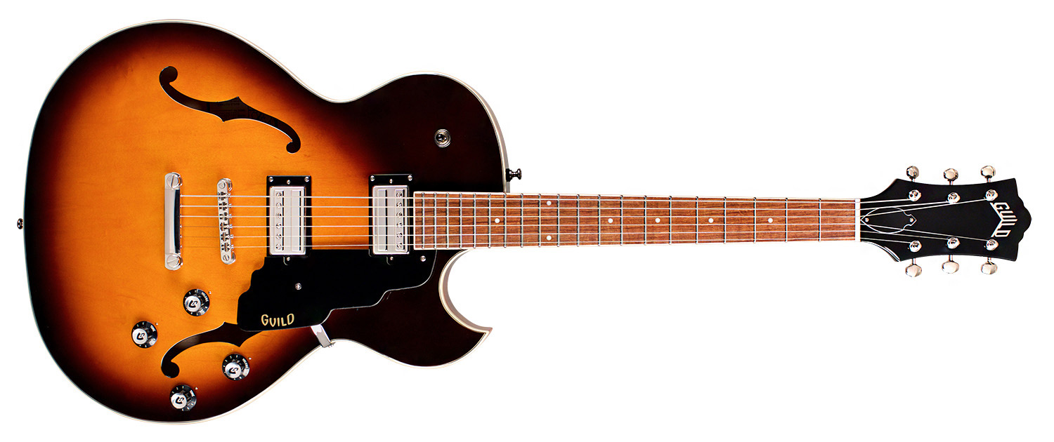 Horizontal front view of Starfire I SC Antique Burst guitar