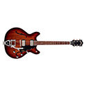 Horizontal front view of Starfire I DC Pelham Blue guitar thumbnail