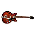 Horizontal side view of Starfire I DC Pelham Blue guitar thumbnail