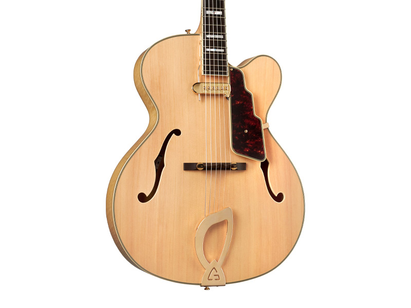 Horizontal side view of A-150 Vanguard Natural guitar