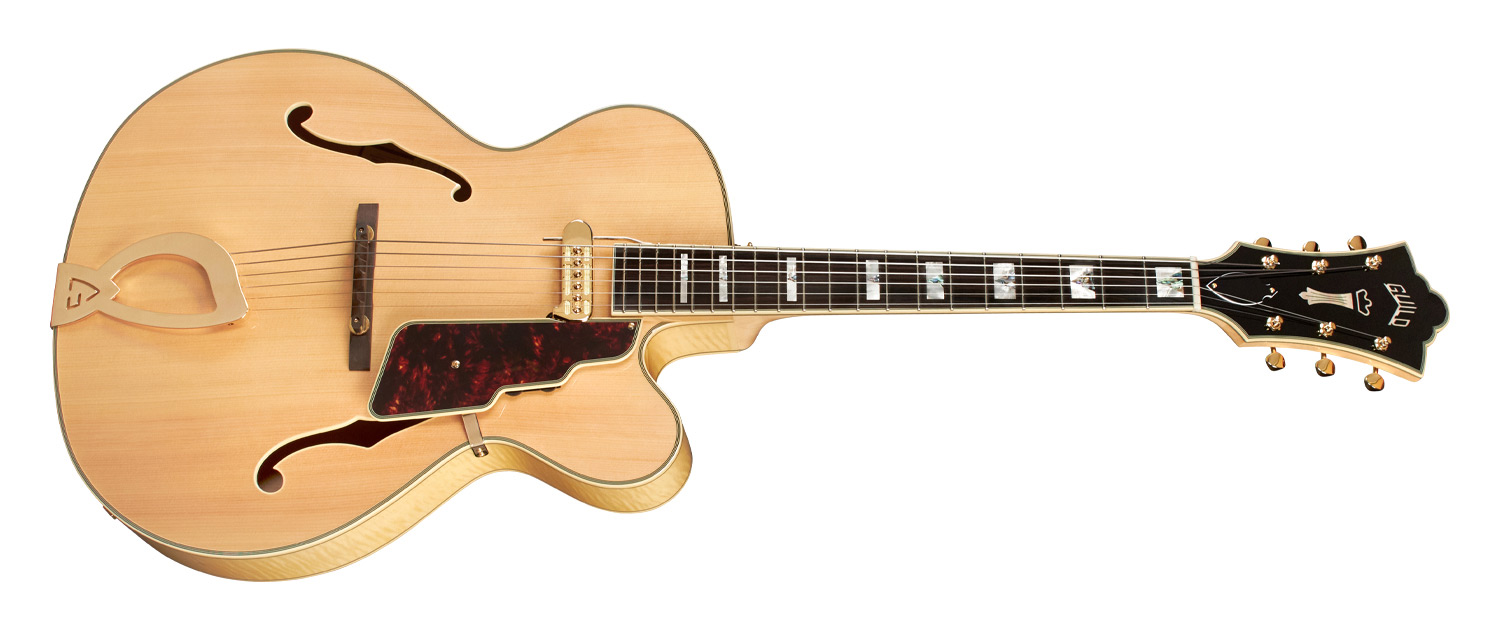 Horizontal side view of A-150 Vanguard Natural guitar