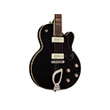 Horizontal front angle view of M-75 Aristocrat Black guitar thumbnail