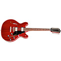 Horizontal side view of Starfire I-12 Cherry Red guitar thumbnail