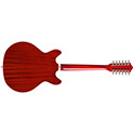 Horizontal back view of Starfire I-12 Cherry Red guitar thumbnail