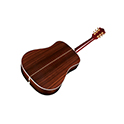 Horizontal back angle view of D-55E Natural guitar thumbnail