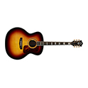 Horizontal front view of F-55E Antique Burst guitar thumbnail