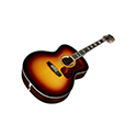 Horizontal front angle view of F-55E Antique Burst guitar thumbnail