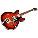 Horizontal front angle view of Starfire I DC Pelham Blue guitar thumbnail