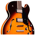 Close up front body view of Starfire I SC Antique Burst guitar thumbnail