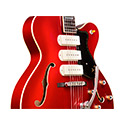 Close-up front view of X-350 Stratford Scarlet Red guitar body thumbnail