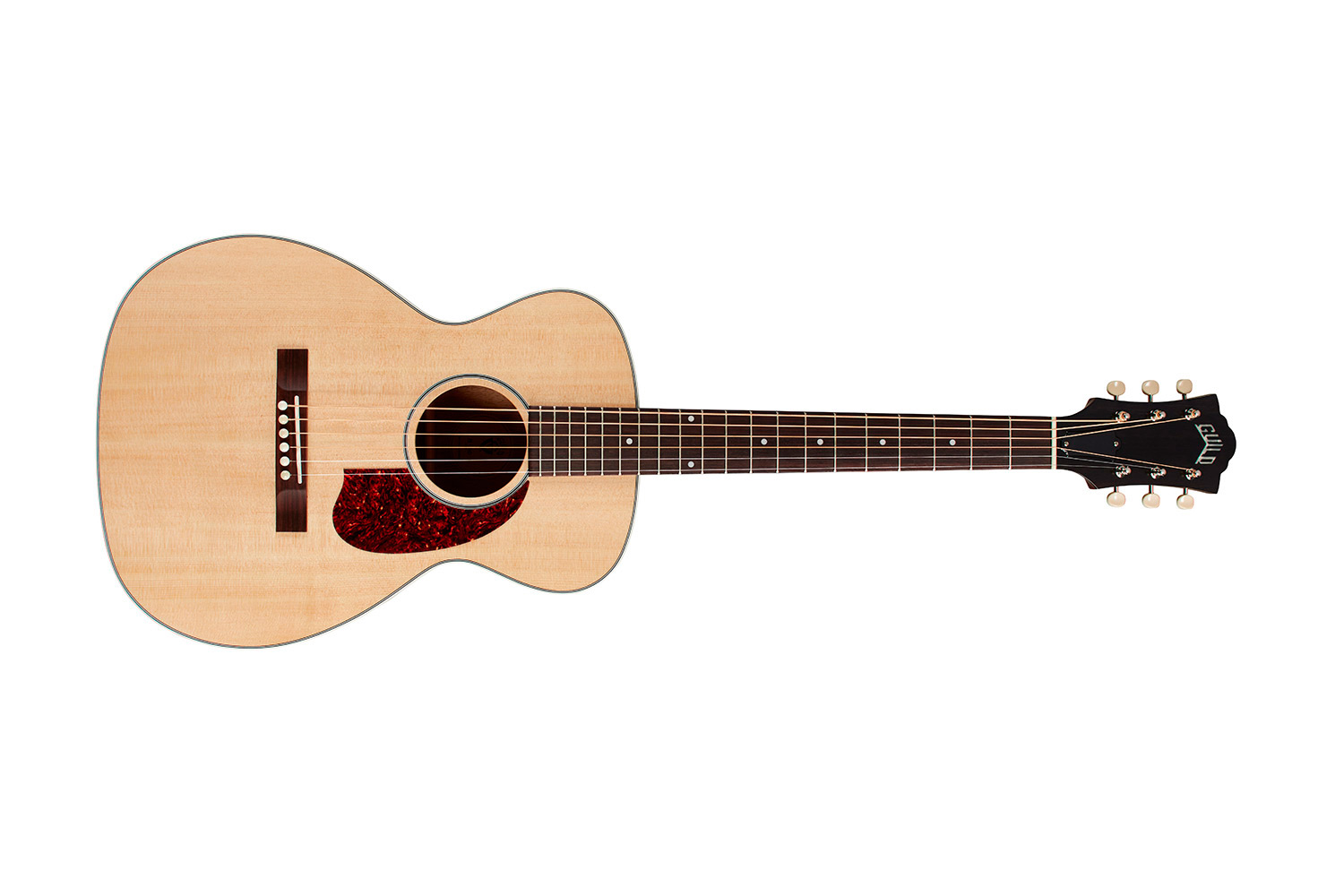 Horizontal front view of M-40 Standard Natural acoustic guitar