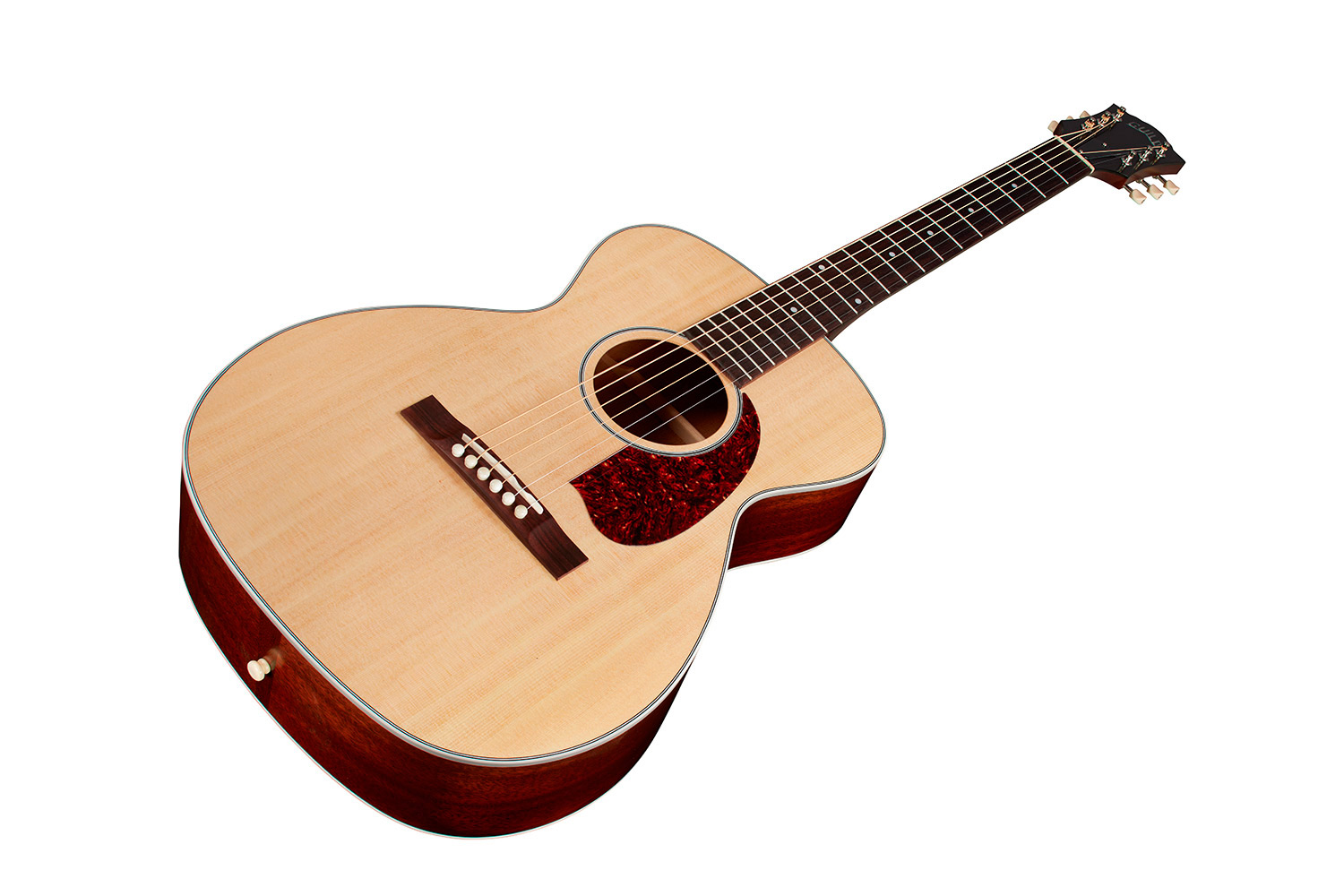 Angled front view of M-40 Standard Natural acoustic guitar