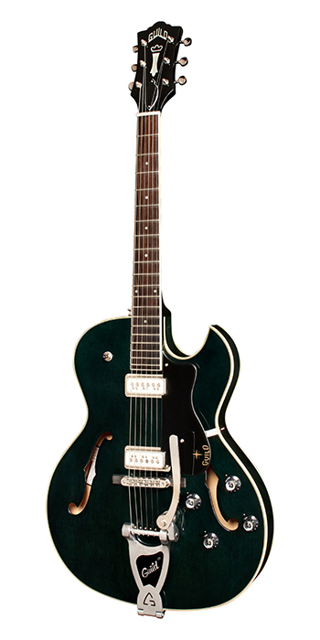 Vertical view of Starfire III Dynasonic guitar