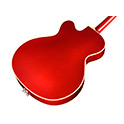Horizontal angled back view of M-X-350 Stratford Scarlet Red guitar thumbnail