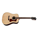 Horizontal side view of D-50 Standard Natural acoustic guitar thumb