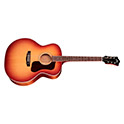 Horizontal side view of F-40 Standard Pacific Sunset Burst acoustic guitar thumb