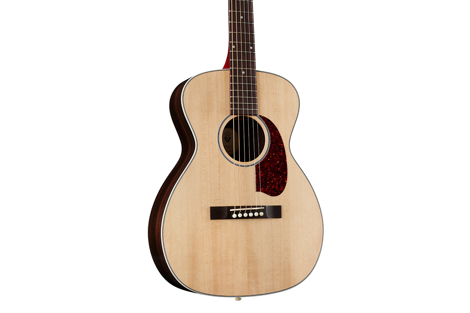 Close up body view of M-50 Standard Natural acoustic guitar