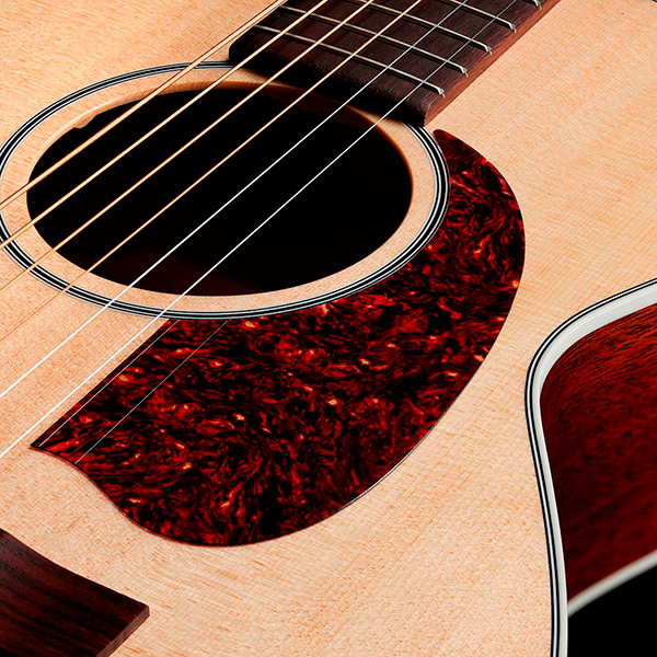 Close-up of M-40 Standard Natural pickguard thumb