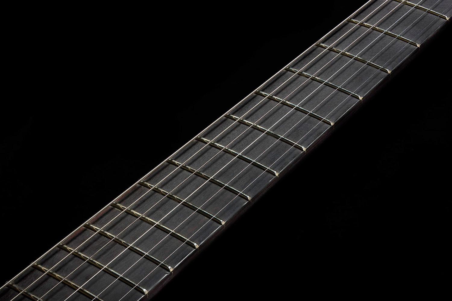 Close-up of Polara Limited Night Edition Vintage Walnut neck