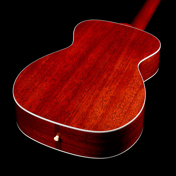 View of M-40 Standard Natural body showcasing solid Sitka spruce top thumb