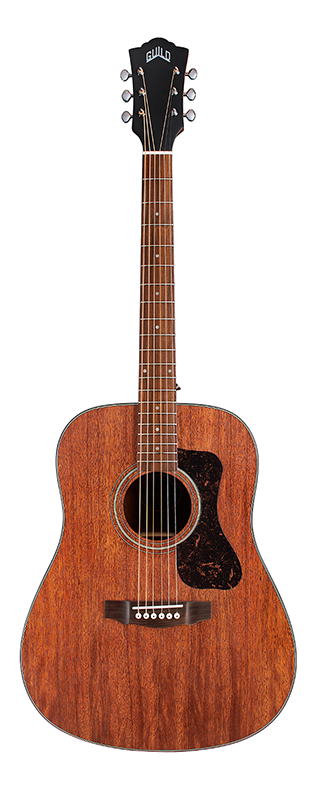 Vertical front view of the Guild D-320 acoustic guitar