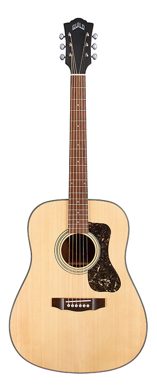 Vertical  front view of the Guild D-340 acoustic guitar	