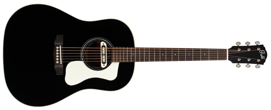 front view of DS-240E Black acoustic guitar