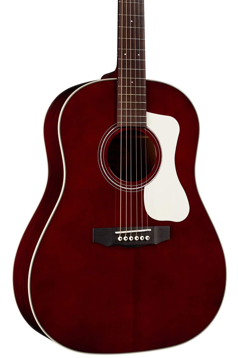 Close up Body view of DS-240 Wine Red acoustic guitar