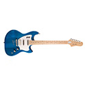 Horizontal front view of Surfliner Catalina Blue electric guitar 