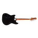 Horizontal back  view of Surfliner Deluxe Black electric guitar thumnail