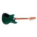 Horizontal back  view of Surfliner Deluxe Emerald Green electric guitar thumnail