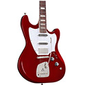 Close up Body view of Surfliner Deluxe Scarlett Red electric guitar thumnail