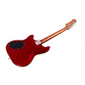 Angled back view of Surfliner Deluxe Scarlett Red electric guitar thumnail