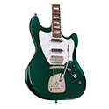 Close up Body view of Surfliner Deluxe  Emerald Green  electric guitar  thumnail