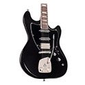 Close up Body view of Surfliner Deluxe Black  electric guitar thumnail