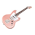 Angled front view of Surfliner Deluxe Rose Quartz  electric guitar thumnail