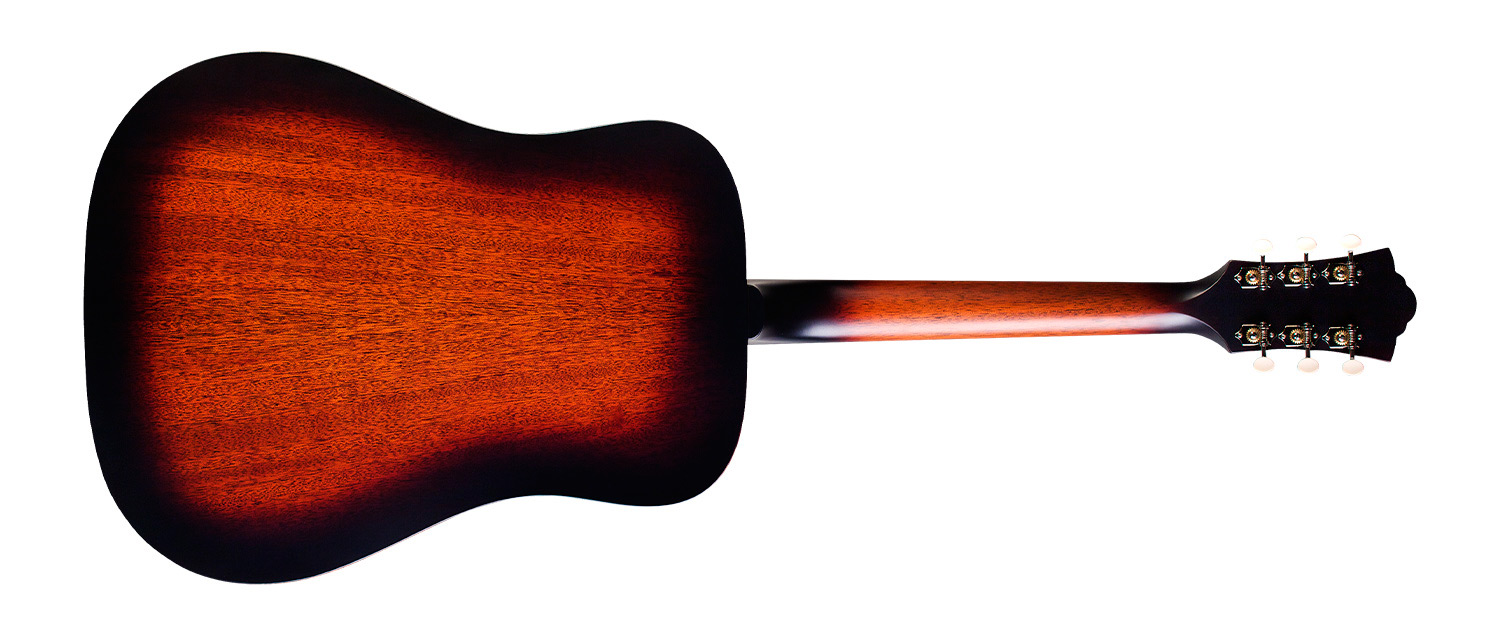 Horizontal back view of D-20 Vintage Sunburst