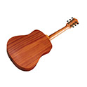 Angled back view of  Travel Spruce acoustic guitar thumbnail