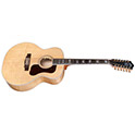 Horizontal side view of F-512E Maple Natural guitar thumbnail